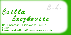 csilla laczkovits business card